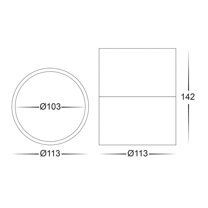 Nella 12w Surface Mounted LED Downlight with Extension